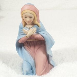 HOMCO Nativity  Virgin Mary Kneelin Arms Crossed replacement #5216 Vintage 1980